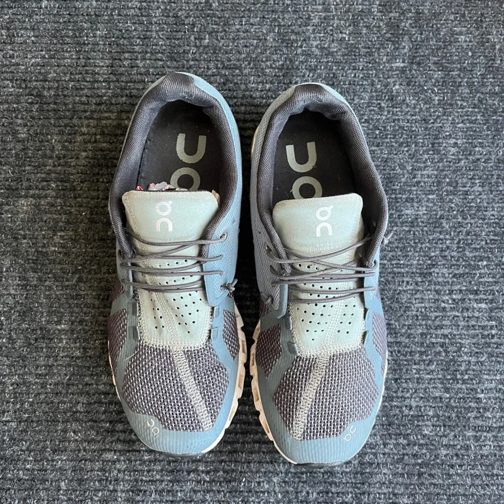 On Cloud Running Shoes Womens 9 Storm Blue Gray Good Speed Laces CloudTec Sole